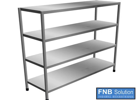 Giá phẳng inox 4 tầng