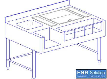 Bản vẽ thiết kế quầy cocktail