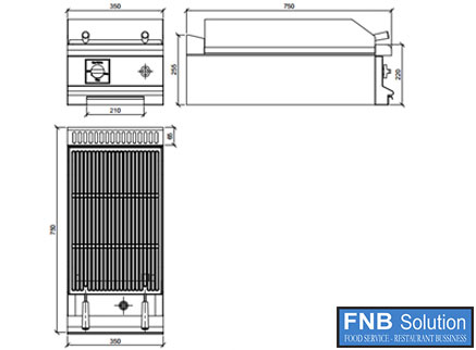 Thông số kỹ thuật của lò nướng than nhân tạo đơn dùng gas