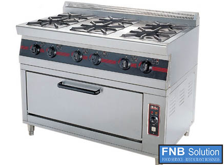 Bếp âu 6 họng có lò nướng