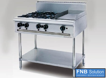 Bếp âu 4 họng có mặt chiên